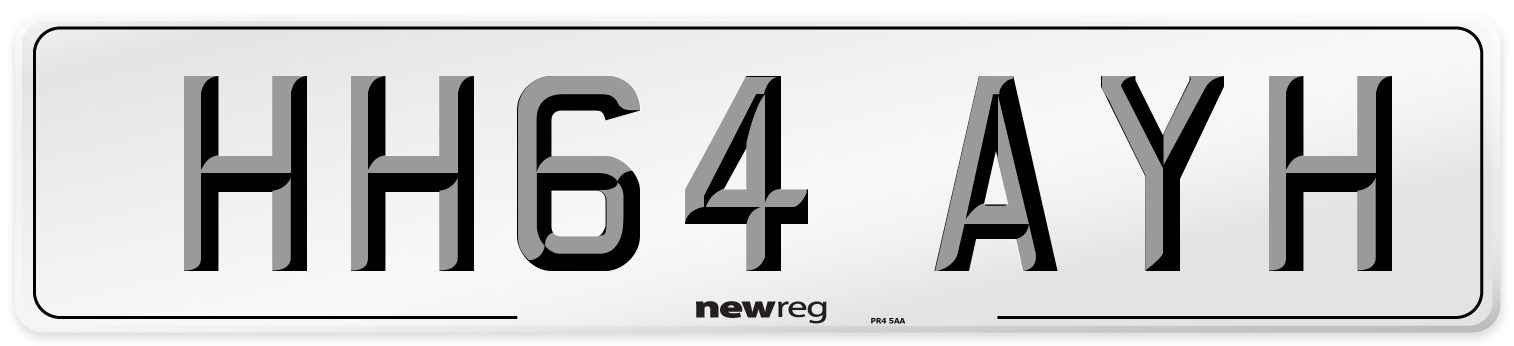 HH64 AYH Number Plate from New Reg